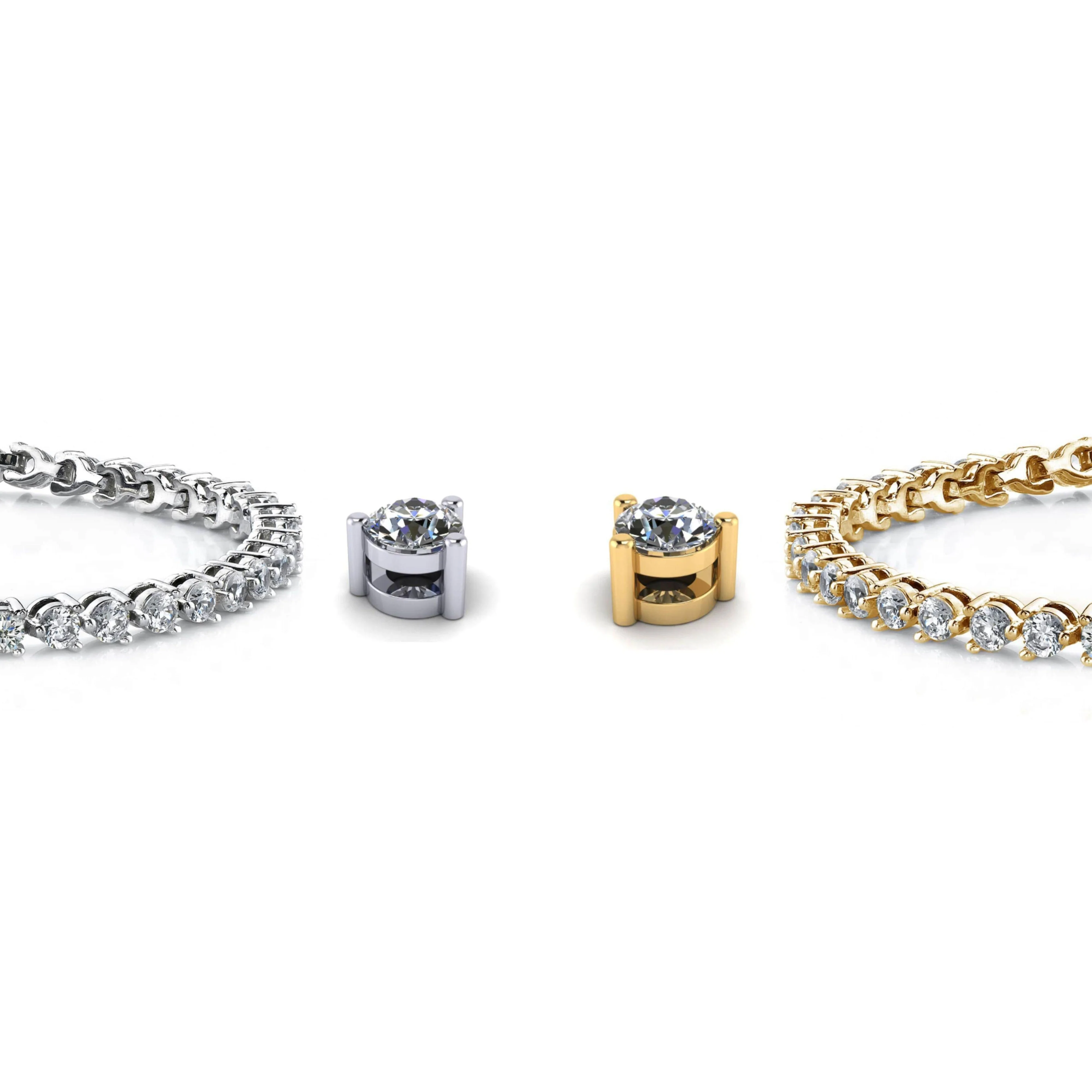 2.5 Carat Natural Diamond Tennis Bracelet in 18K White Gold - Image 3