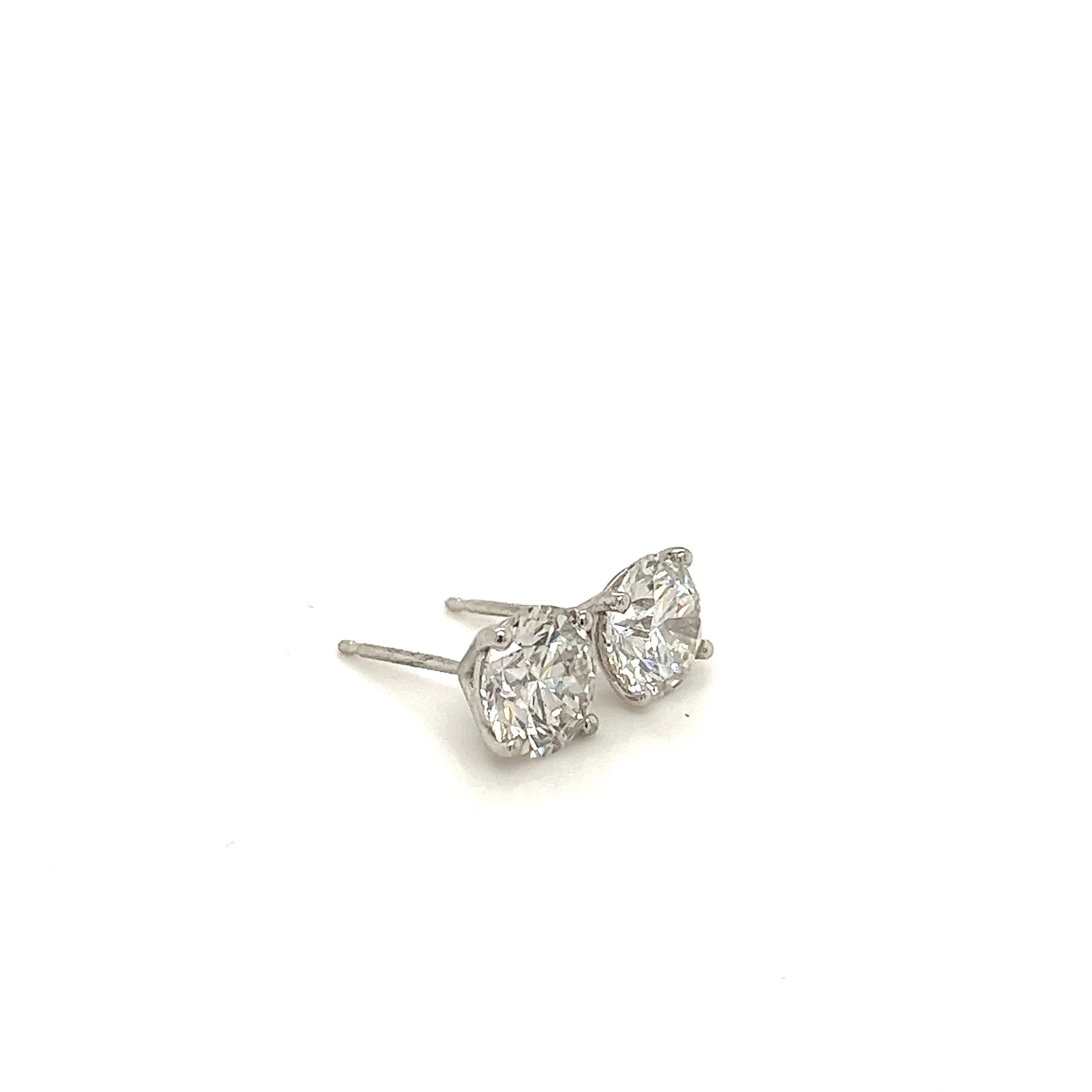 3.02 Carat Total Lab Grown Diamond Stud Earrings | SKU: SM1132 - Image 2