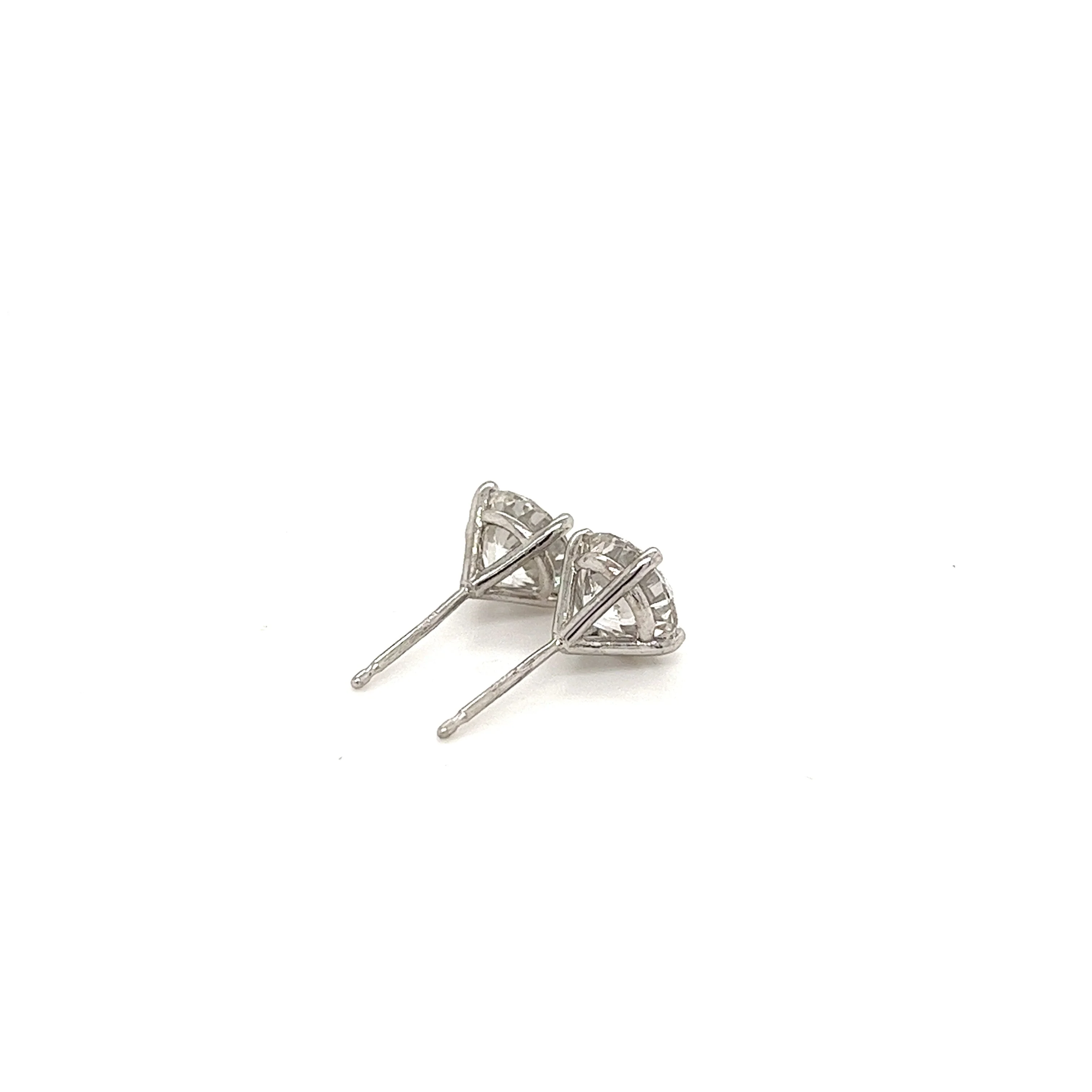 3.02 Carat Total Lab Grown Diamond Stud Earrings | SKU: SM1132 - Image 3