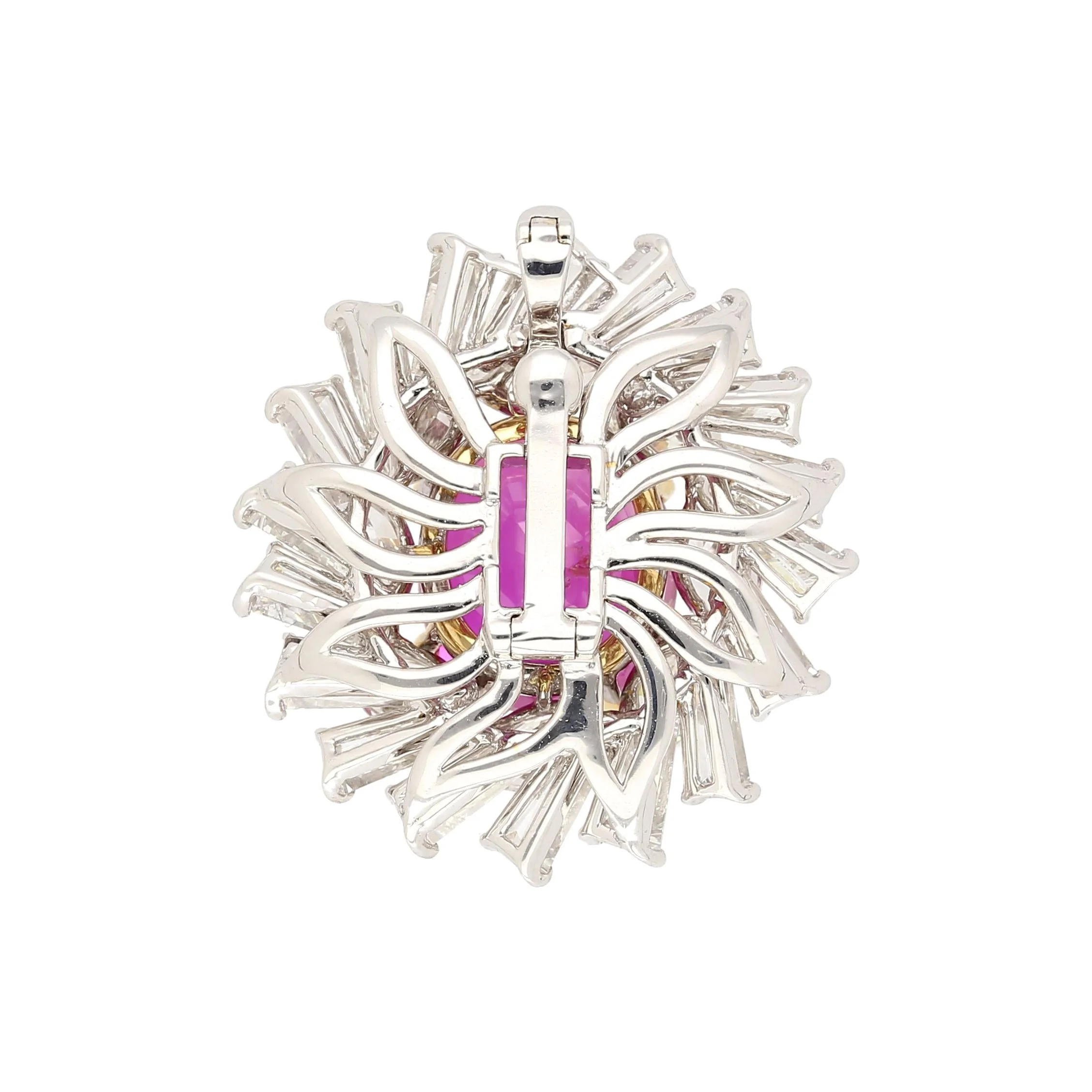 AGL Certified 9.55 Carat No Heat Burma Pink Sapphire Detachable Ring To Pendant - Image 11
