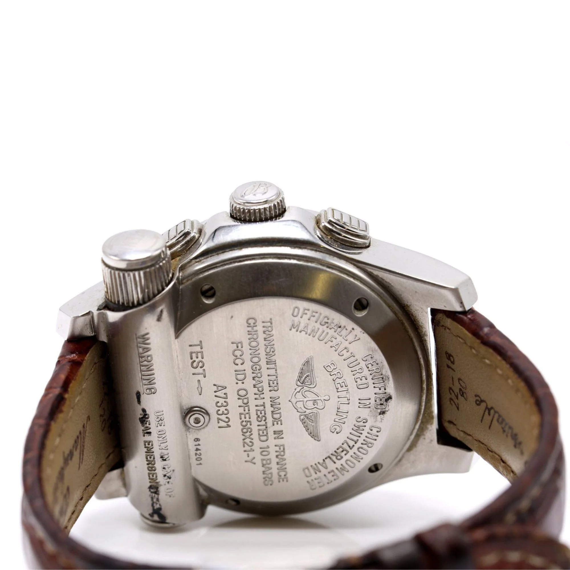 Breitling Emergency Mission A73321 Stainless Steel Silver Dial Quartz Watch - Image 8