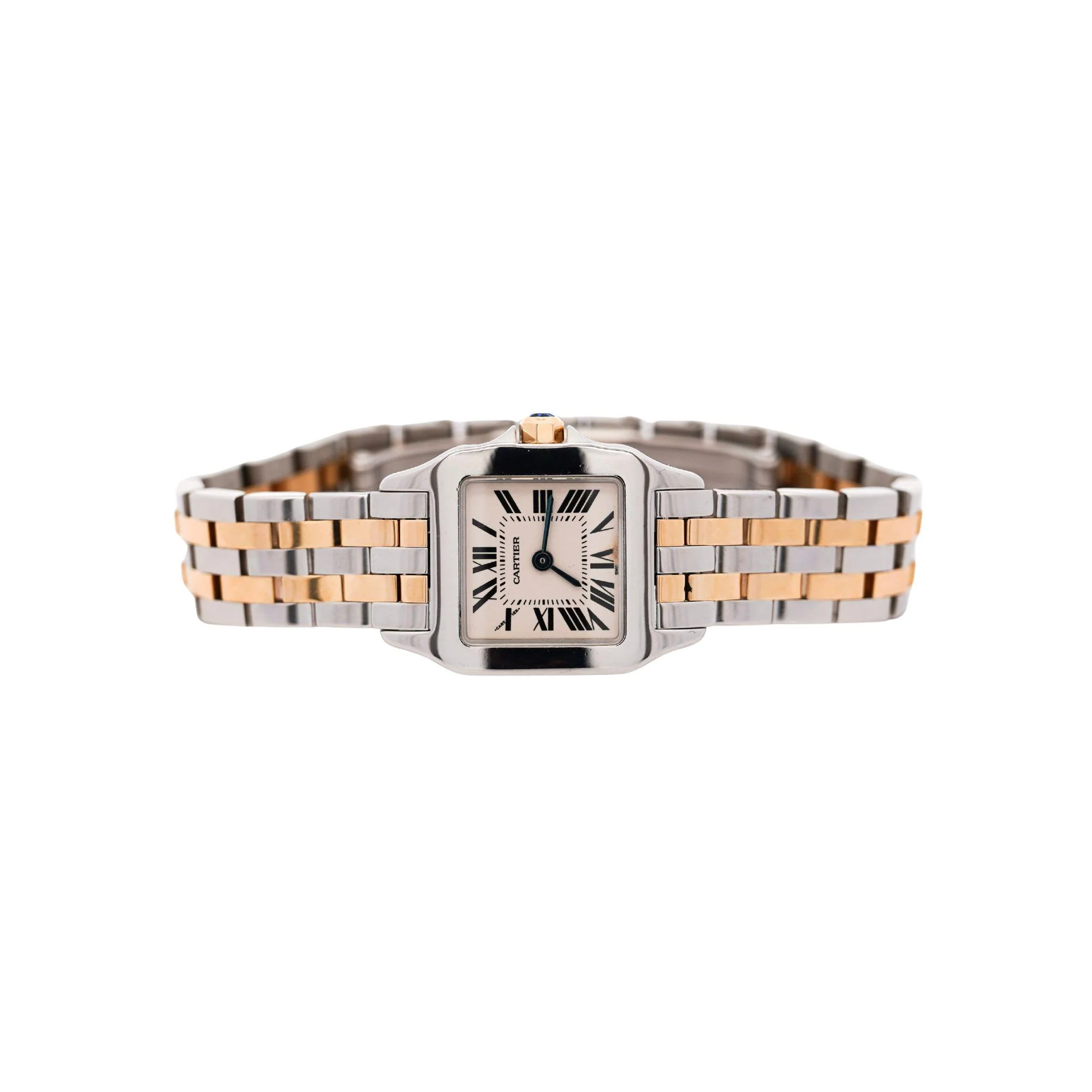 Cartier Santos Demoiselle 2698 Two-Tone Steel & 18K Gold Ladies Bracelet Watch - Image 5