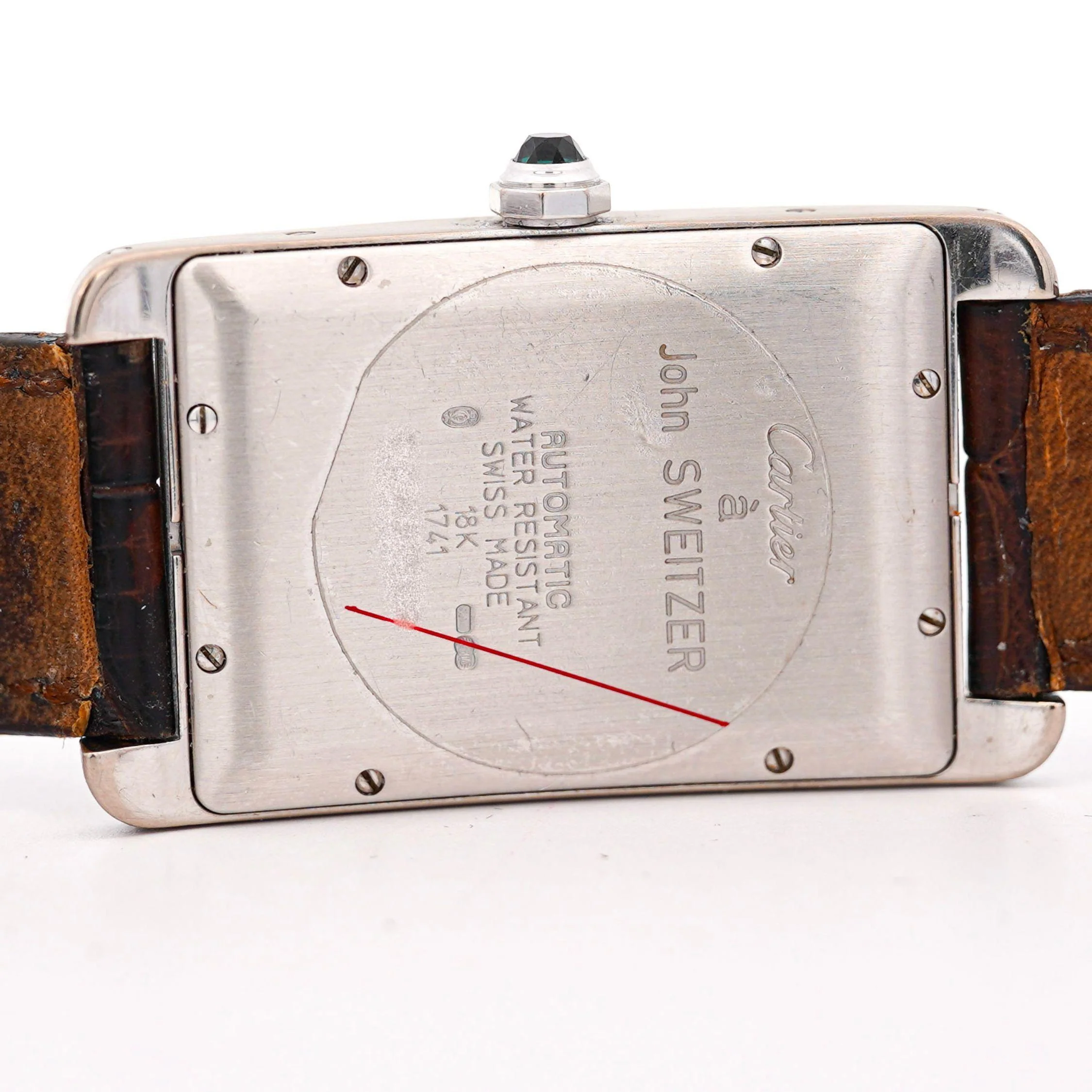 Cartier Tank Americaine 1741 White Gold Automatic Watch 20-year Service Edition - Image 7