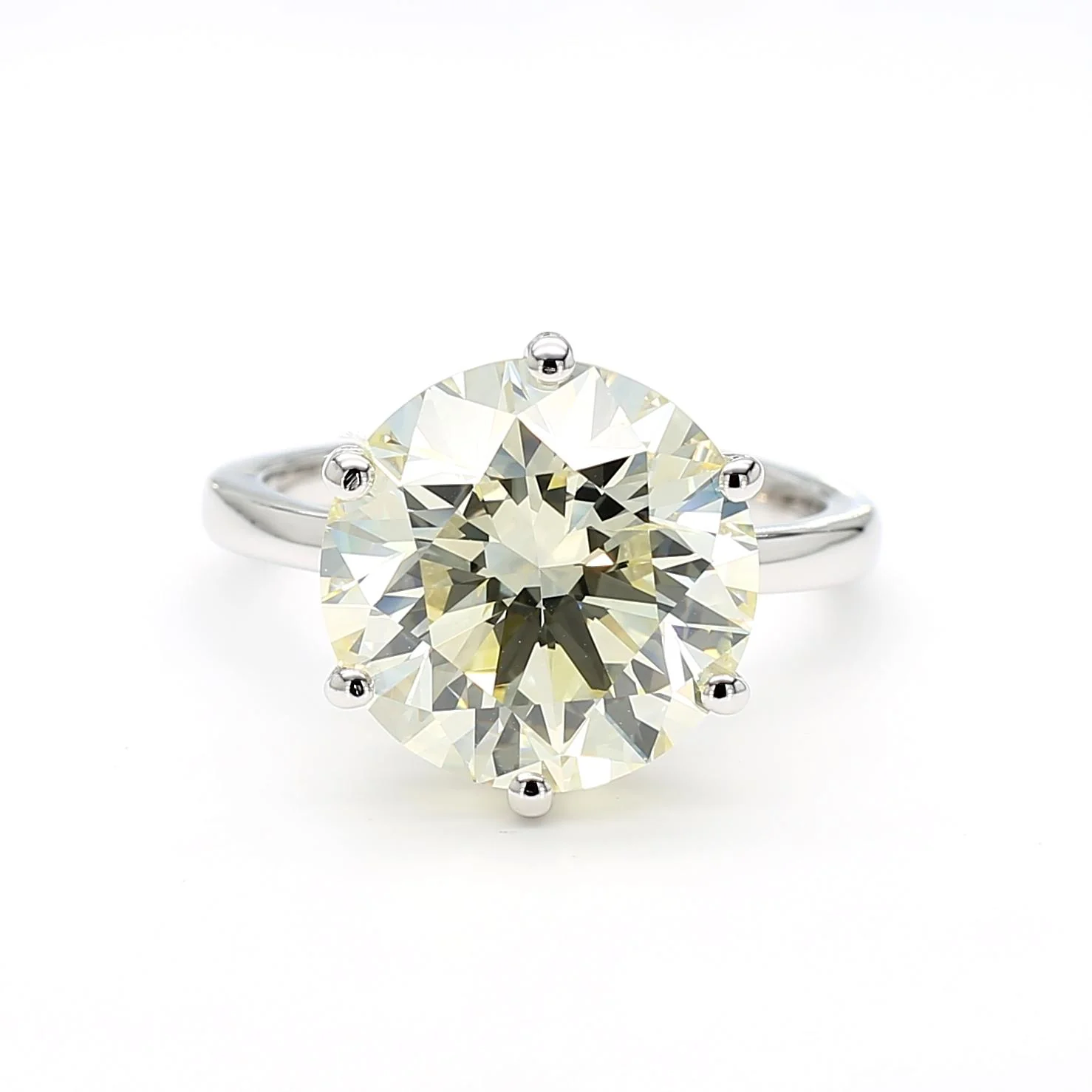 CGL Certified 6.3 Carat I/VS2 Round Diamond 14K White Gold Solitaire Engagement