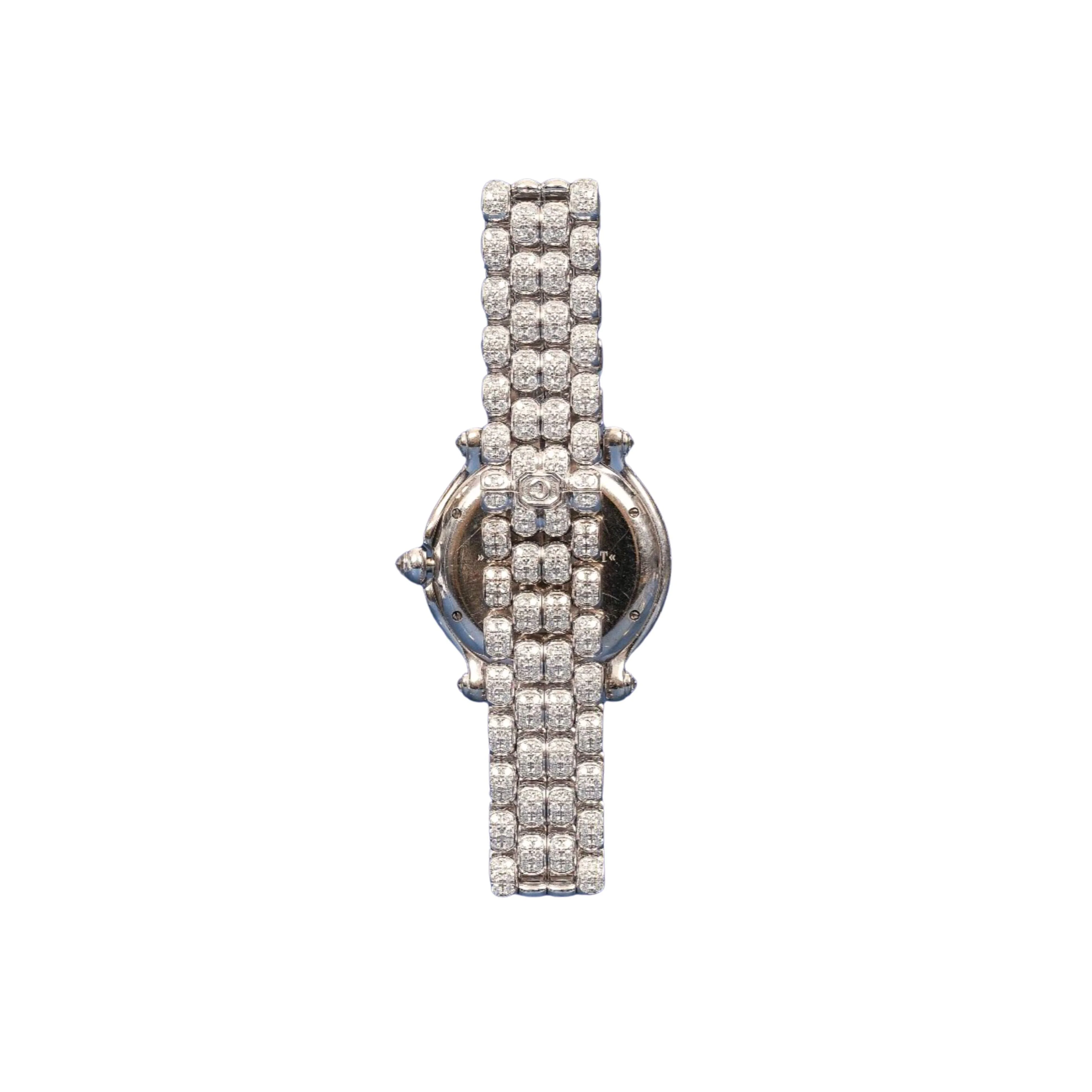 Chopard 18k White Gold Happy Sport 26mm Ladies Diamond Quartz Bracelet Watch - Image 2