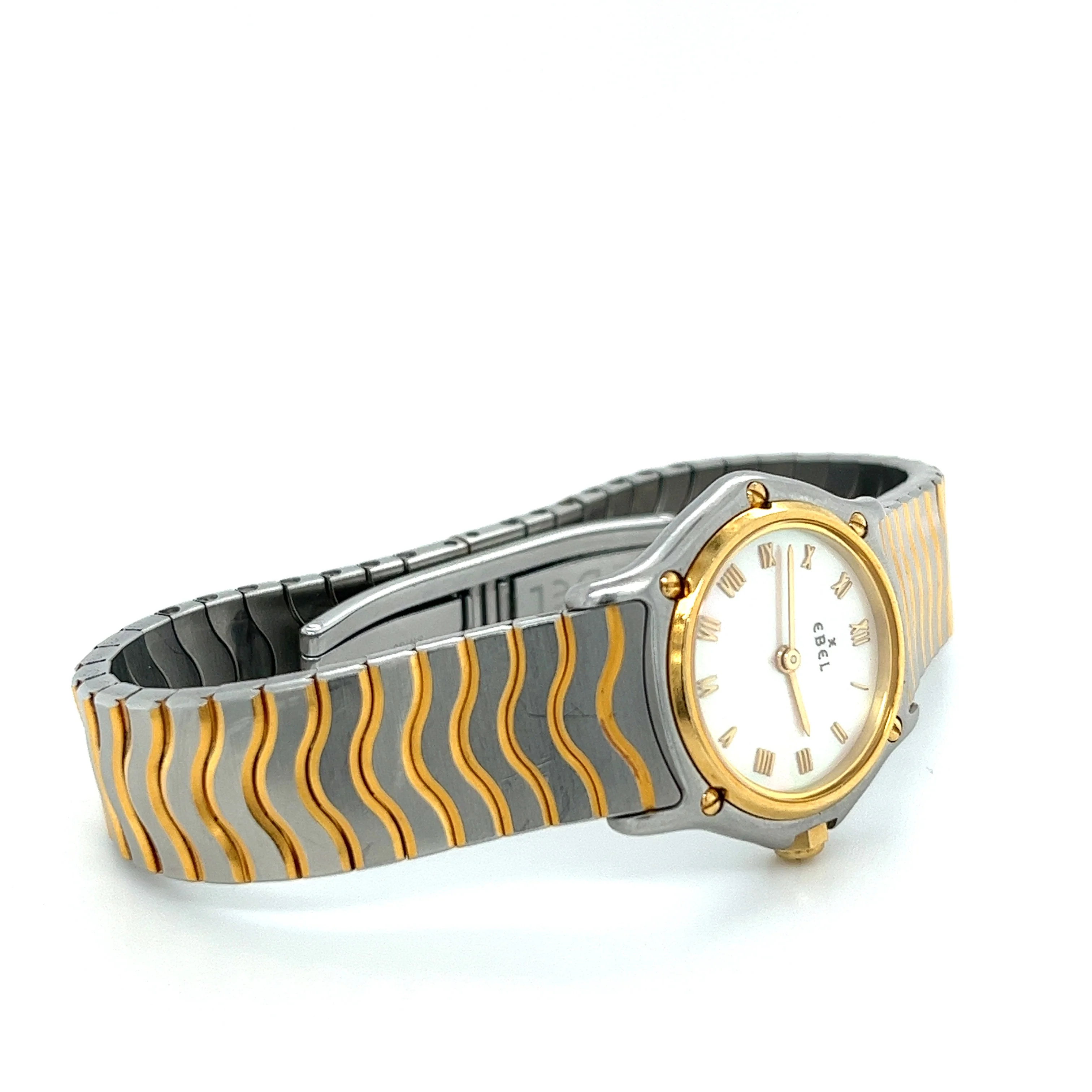 Ebel 1057901 Sport Classique Stainless Steel & 18K Gold Bezel Ladies Watch with Mother of Pearl Dial - Image 4