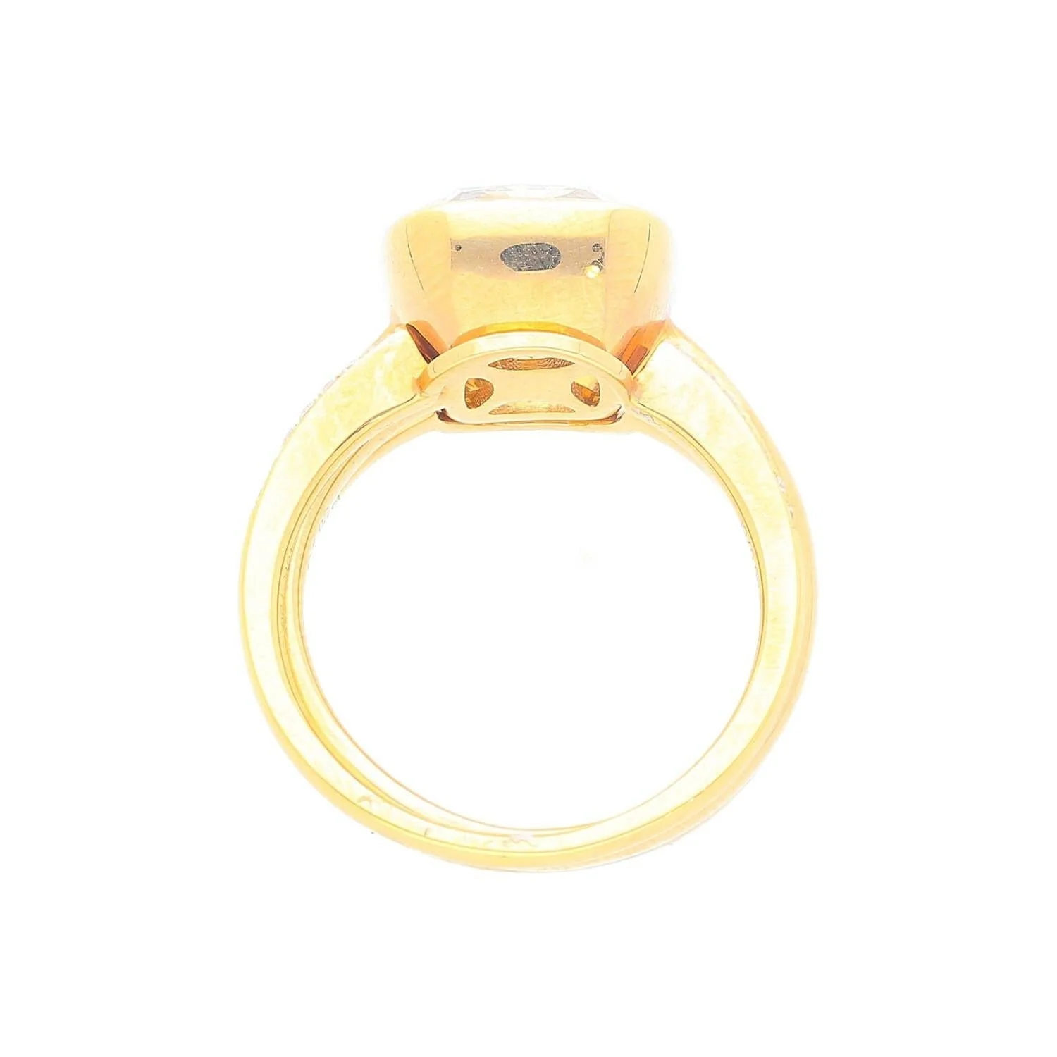 GIA Certified 5.02 Carat Cushion Cut Fancy Brown Yellow Diamond Ring in 18K Rose Gold & Detachable Bands - Image 5