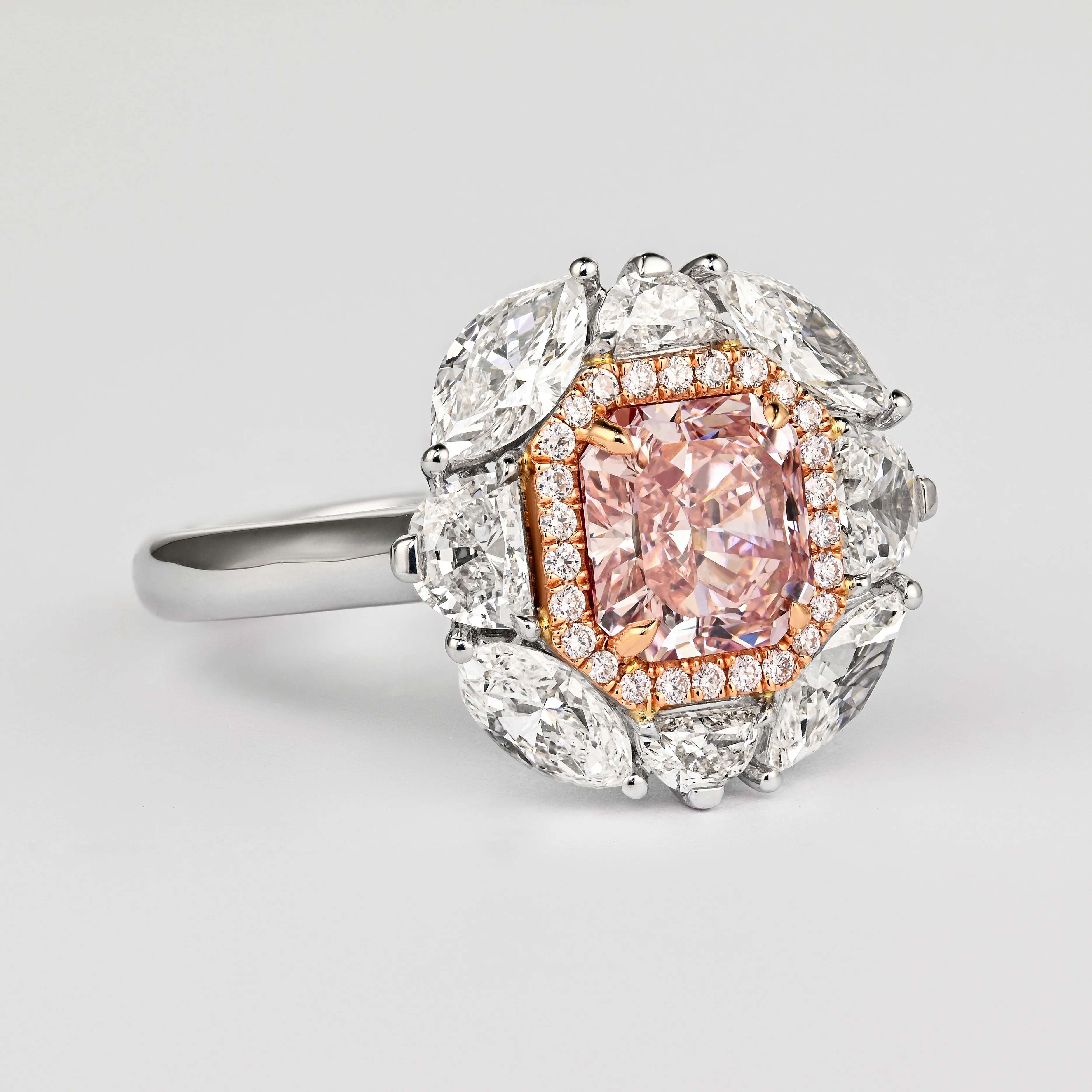 GIA Certified 1.69 Carat Radiant Cut Fancy Brownish Pink Diamond Engagement Ring - Image 2
