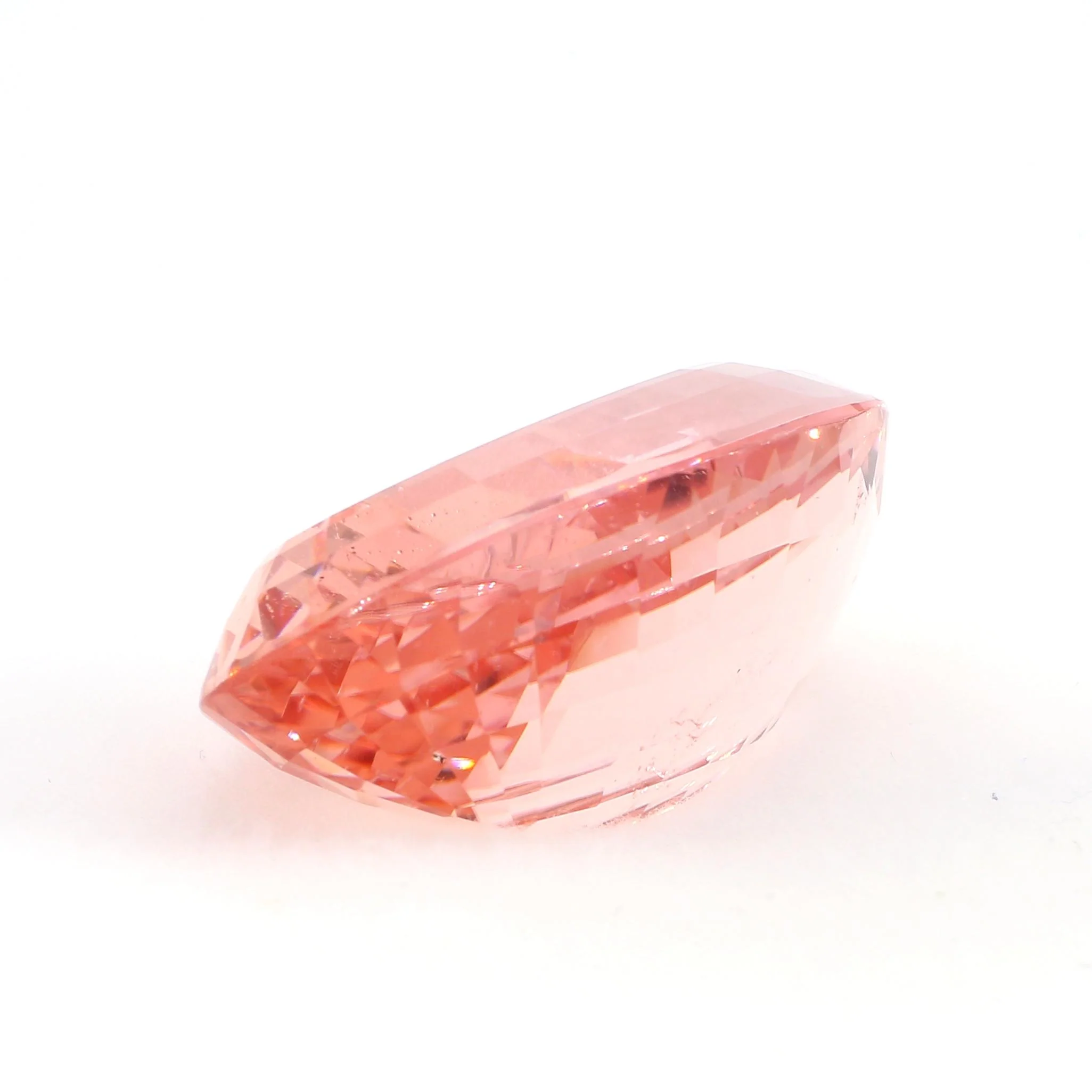 GIA Certified 176 Carat Oval Morganite East West Bezel Pendant Necklace - Image 8