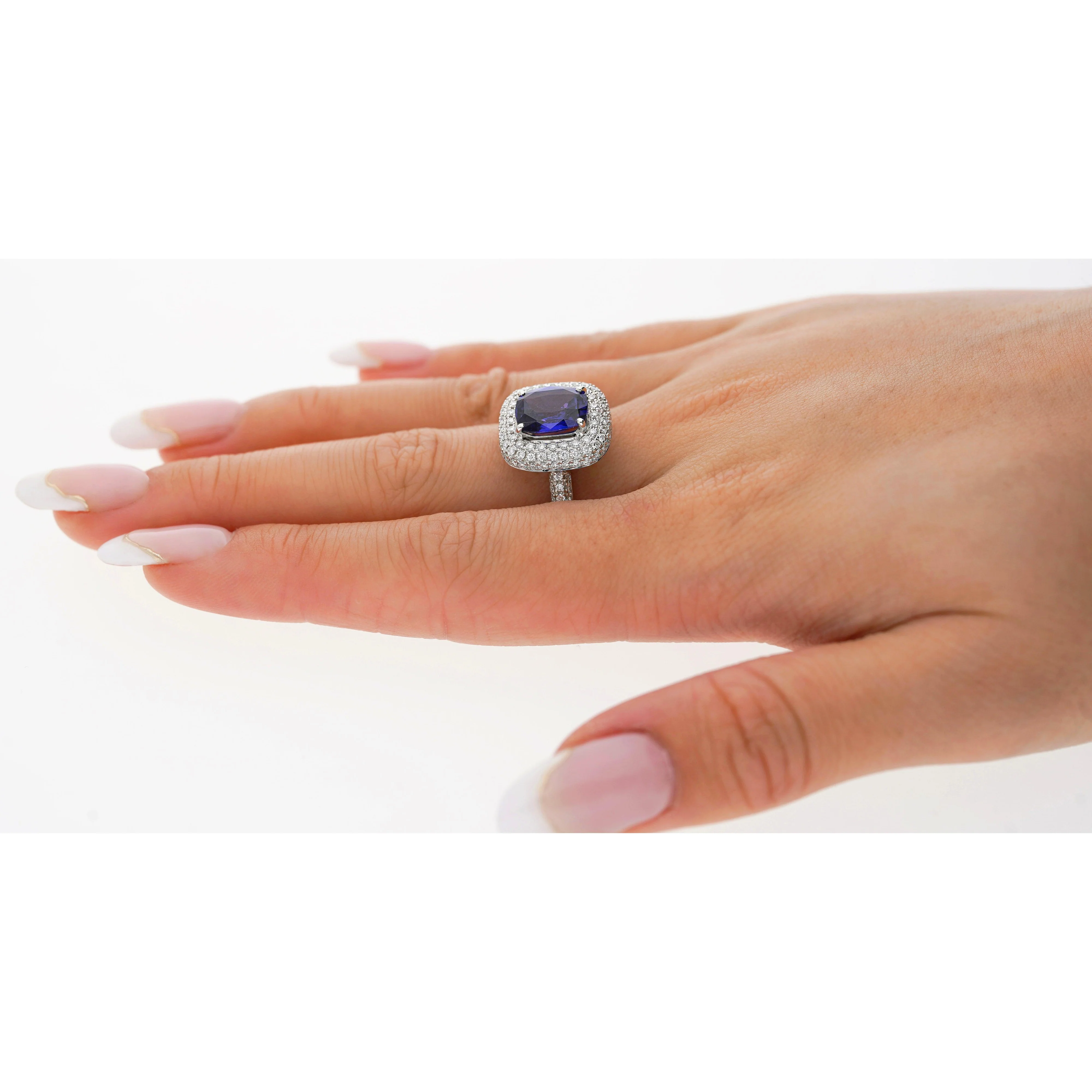 GIA Certified 3.25 Carat No Heat Color Change Blue Sapphire Ring - Image 7
