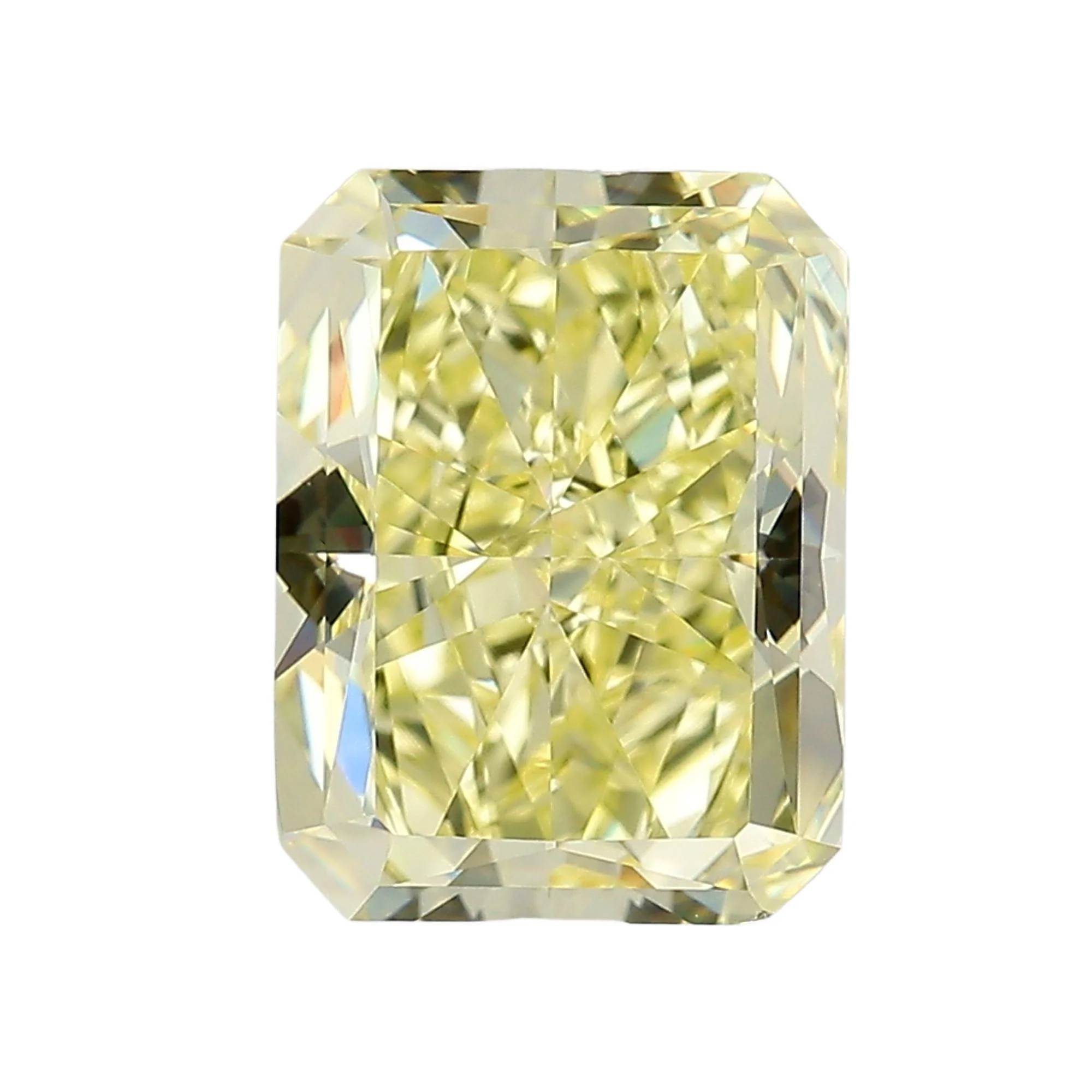 GIA Certified 4.12 Carat Fancy Yellow Radiant Cut Diamond Halo Engagement Ring - Image 6
