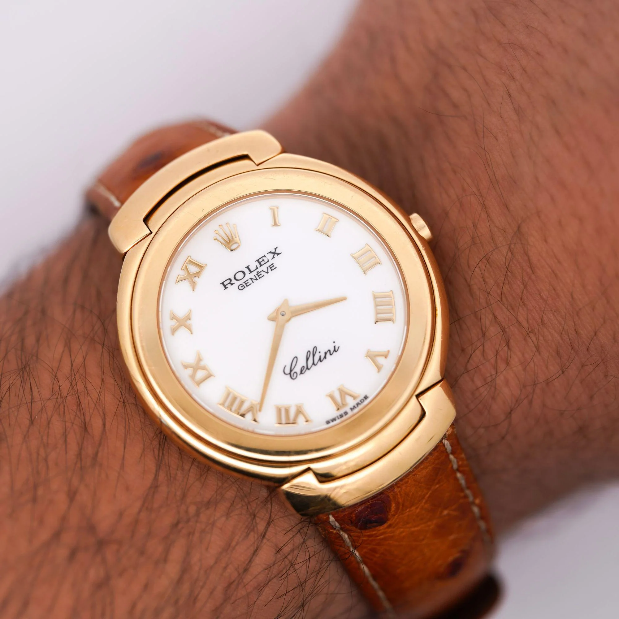 Rolex Cellini 18K Gold 37mm 6623 On Leather Watch Box and Papers - Image 2