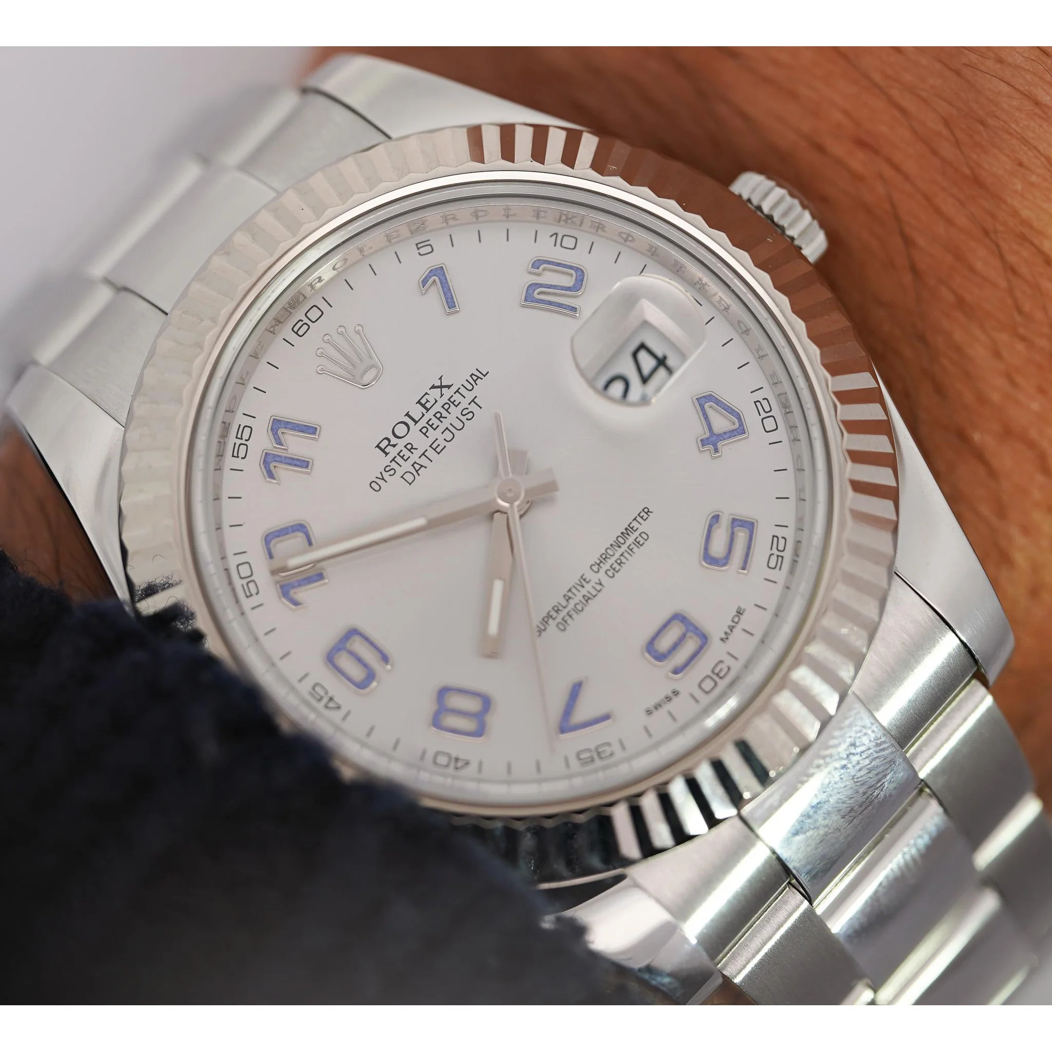 Rolex Datejust II Men's 41mm Stainless Steel and White Gold Bezel Watch 116334 - Image 6
