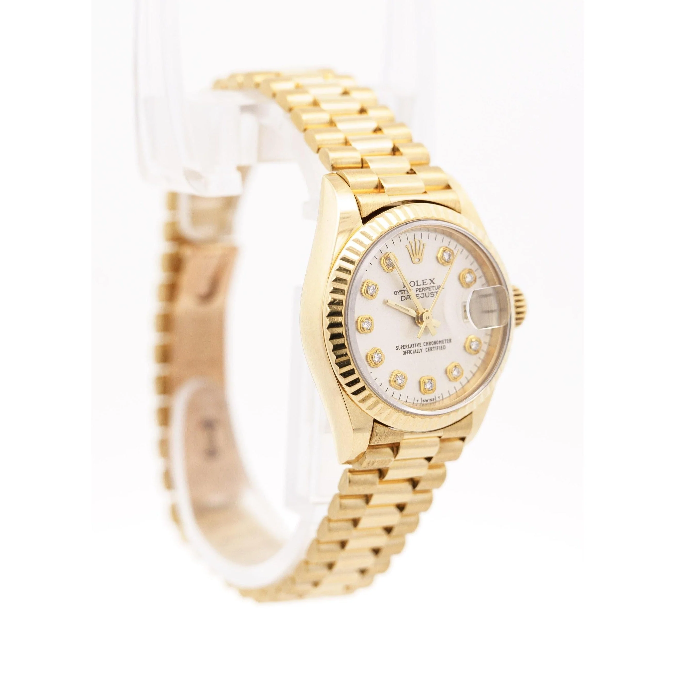 1990's Rolex President Datejust 18k Gold Diamond Dial Ladies Watch 79178 | Box/Papers - Image 5