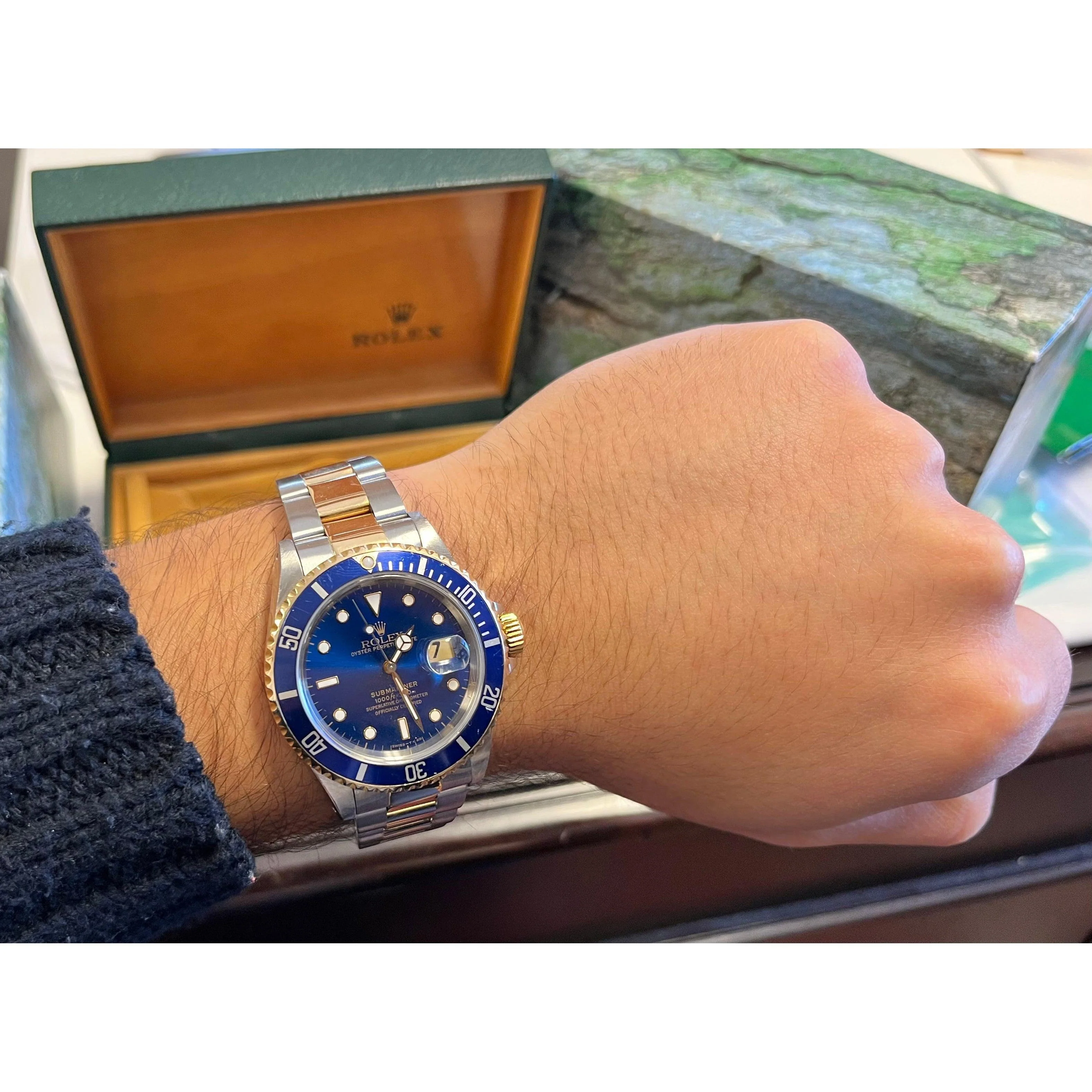 Rolex Two Tone Submariner Blue Face 40mm with Original Box - Image 6