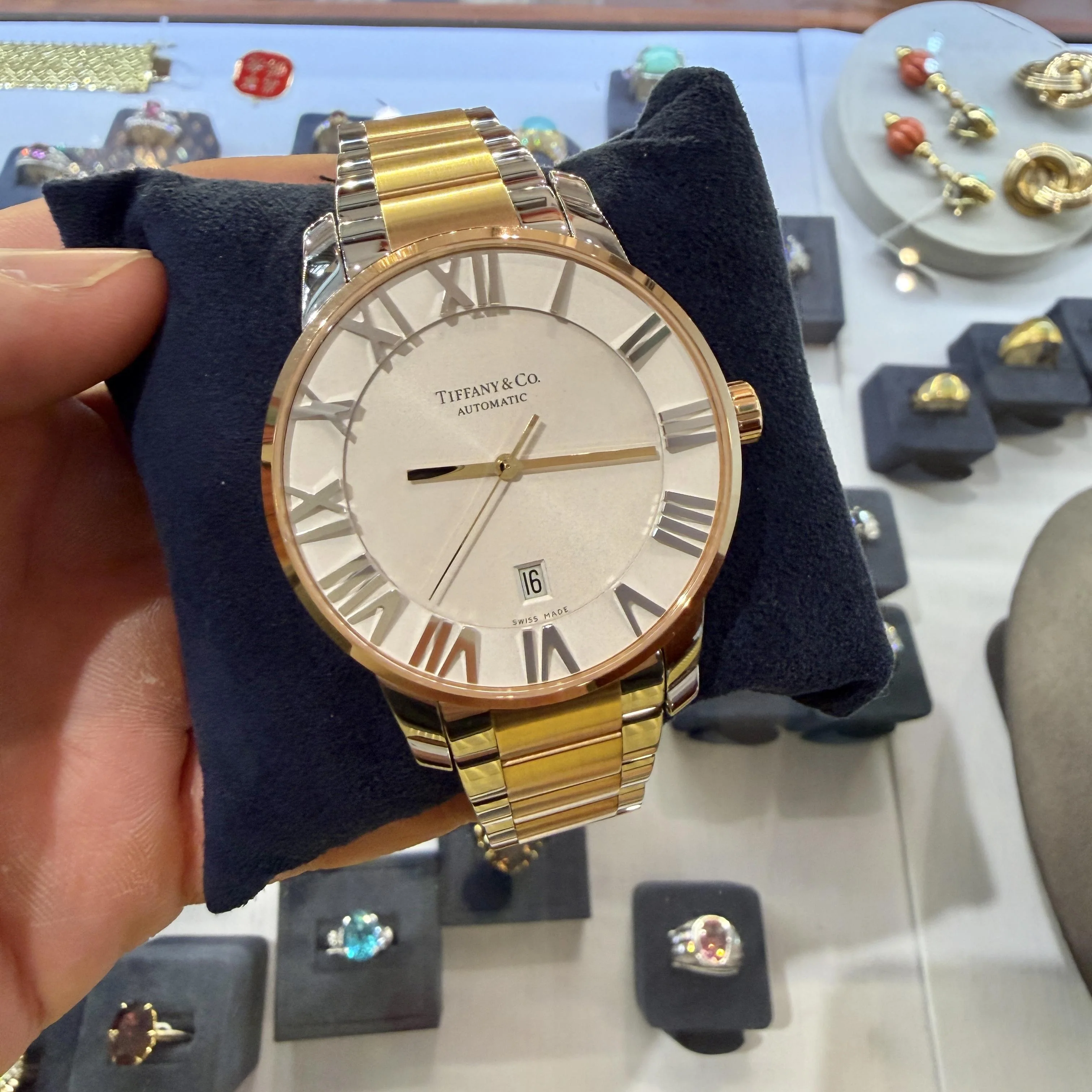 Tiffany & Co Atlas T1115 42mm Automatic 18K Rose Gold Steel 2 Tone Watch - Image 10