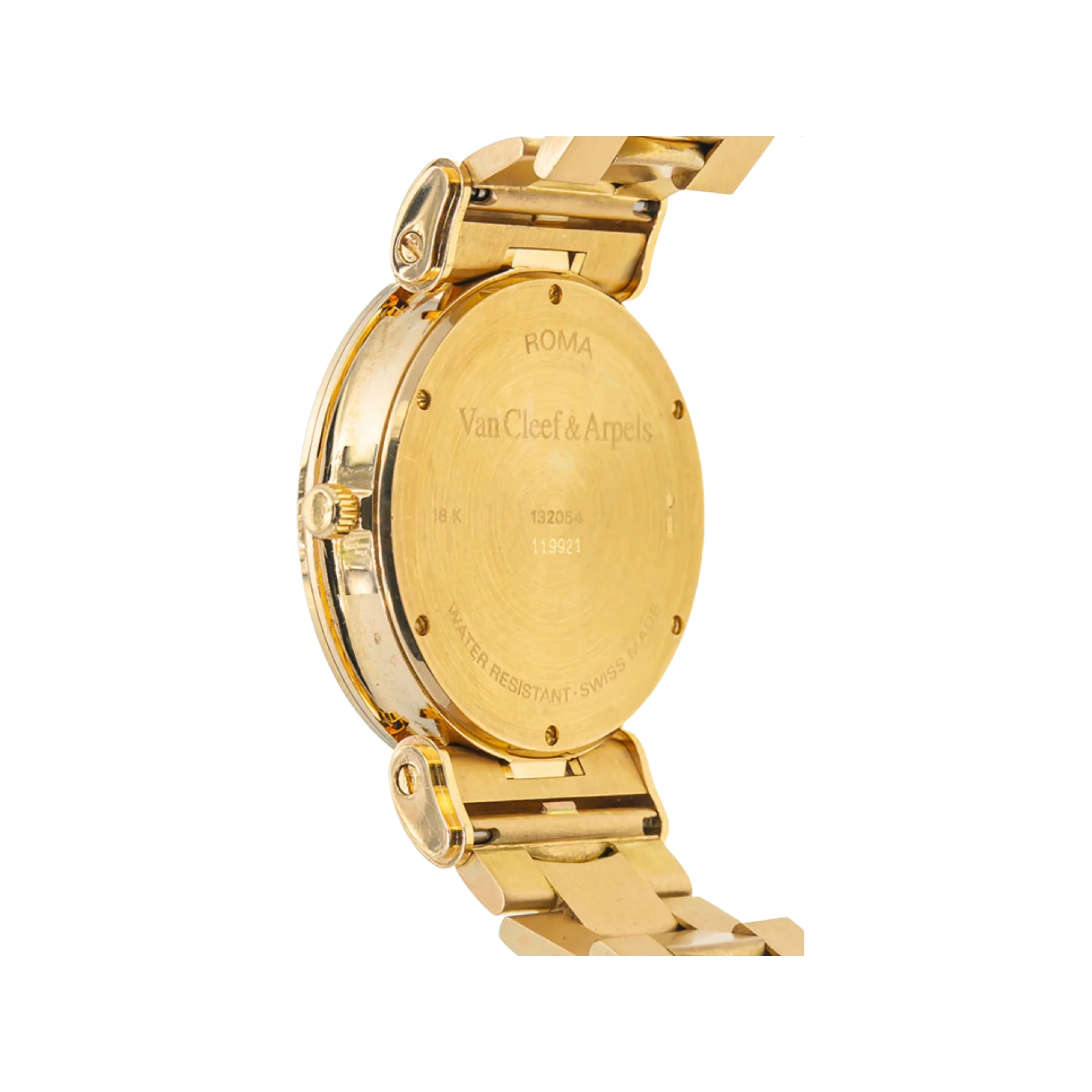 Van Cleef & Arpels 18K Gold 37MM Black Dial Automatic Watch in Gold Bracelet - Image 2