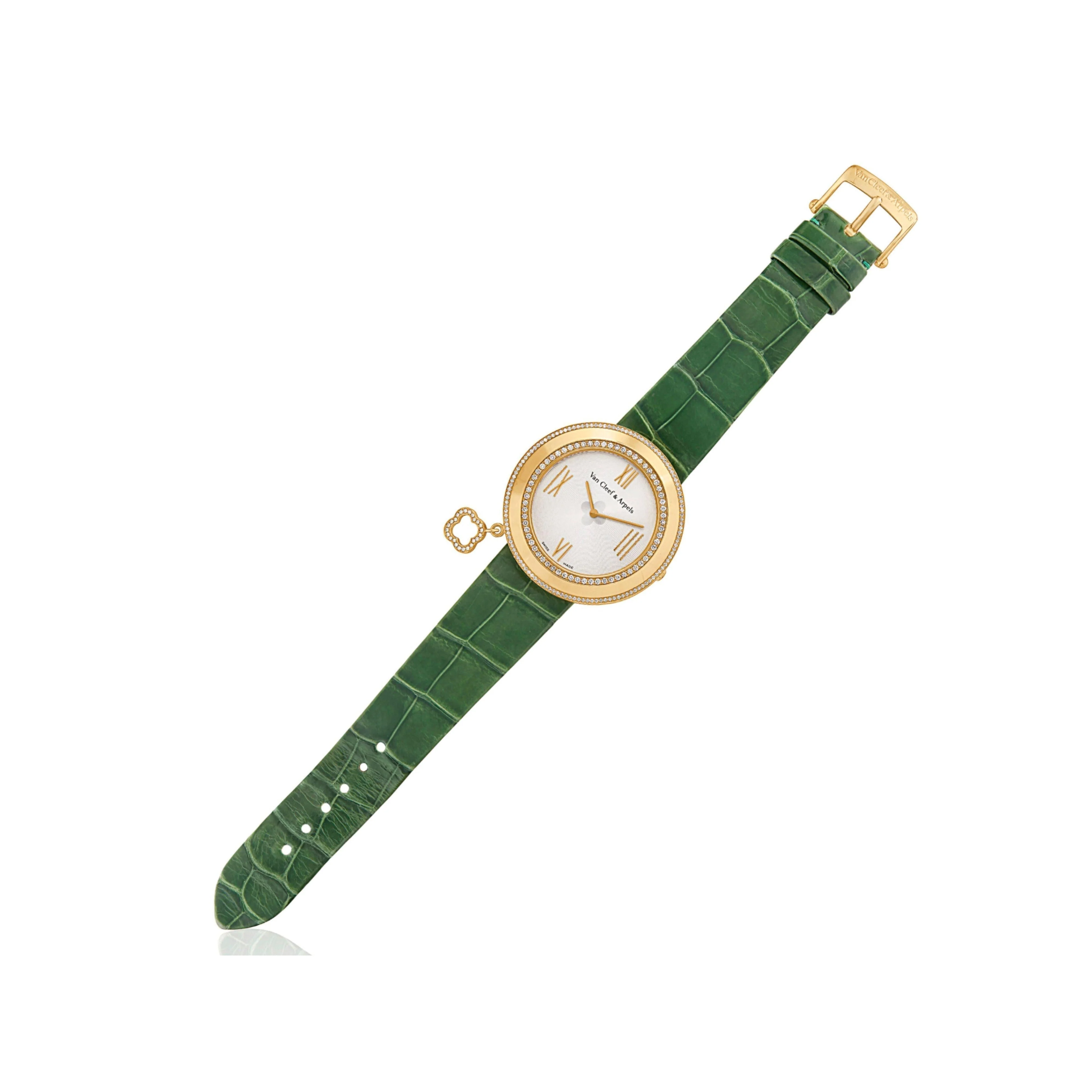 Van Cleef & Arpels 38mm Diamond 18k Gold Charms Watch w/ Box - Image 5