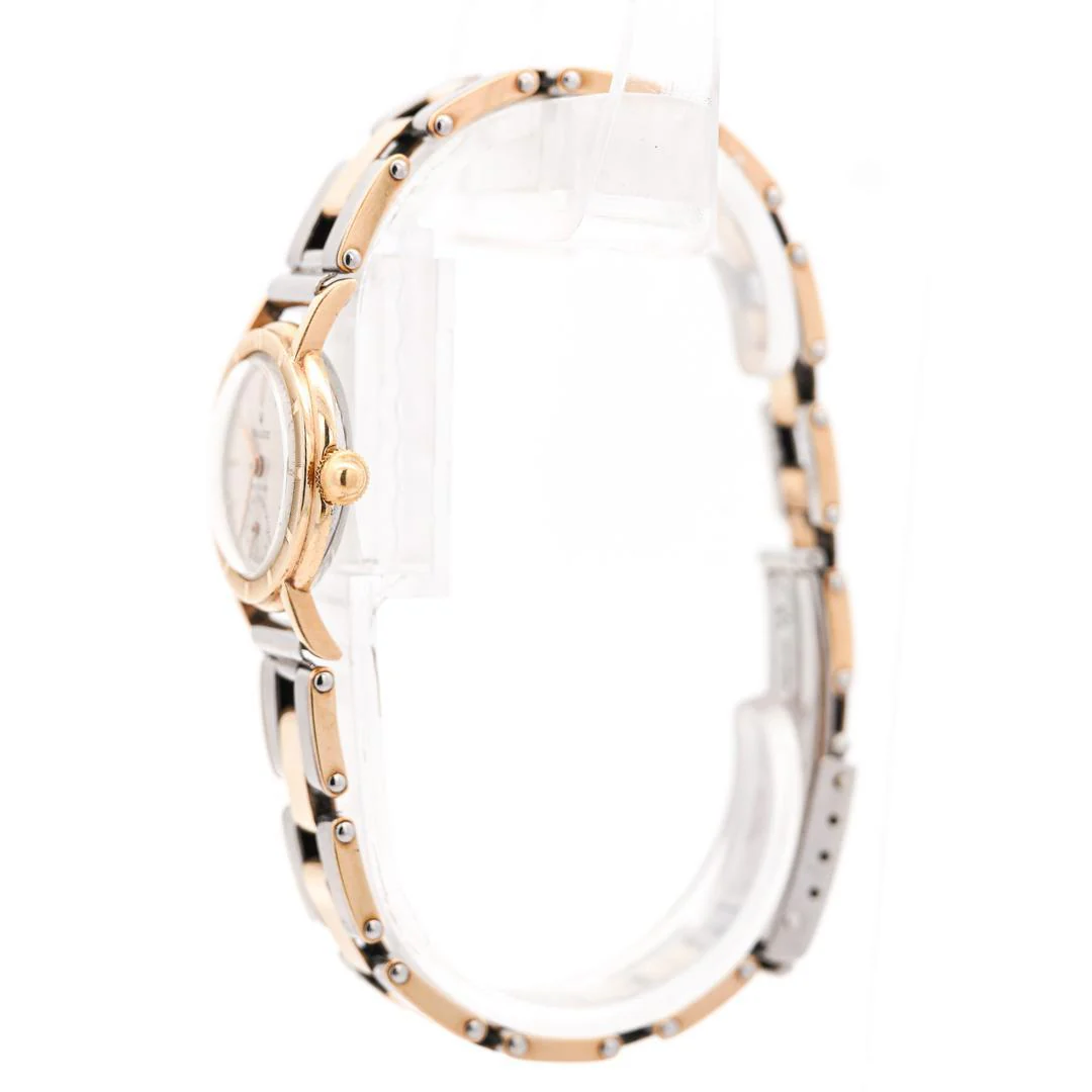 Vintage Rolex Precision 2-Tone Manual Wind Flex Stretch Bracelet Ladies Watch - Image 4